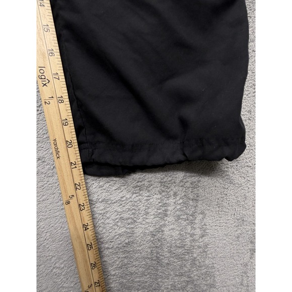 Adidas Pants Womens Large Black 3 Stripe Track Windbreaker Athletic‎ Polyester - Picture 3 of 8